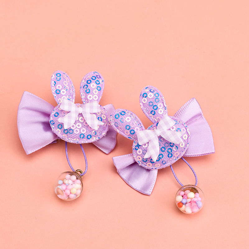 Bow Sequin Duckbill Hair Clip