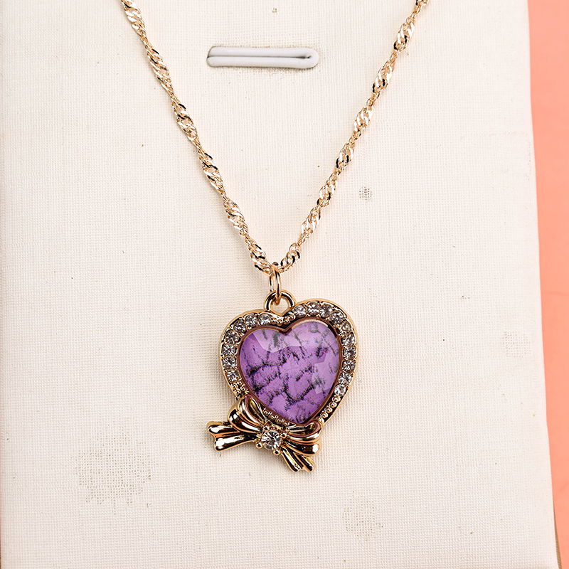 Colorful Heart Cubic Zirconia Necklace