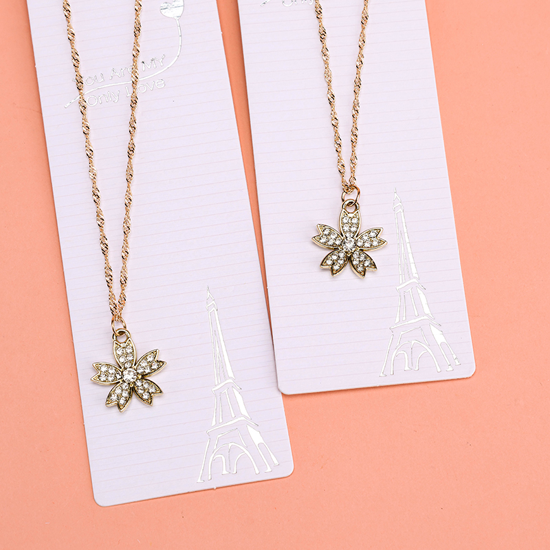 Full Rhinestone Flower Necklace