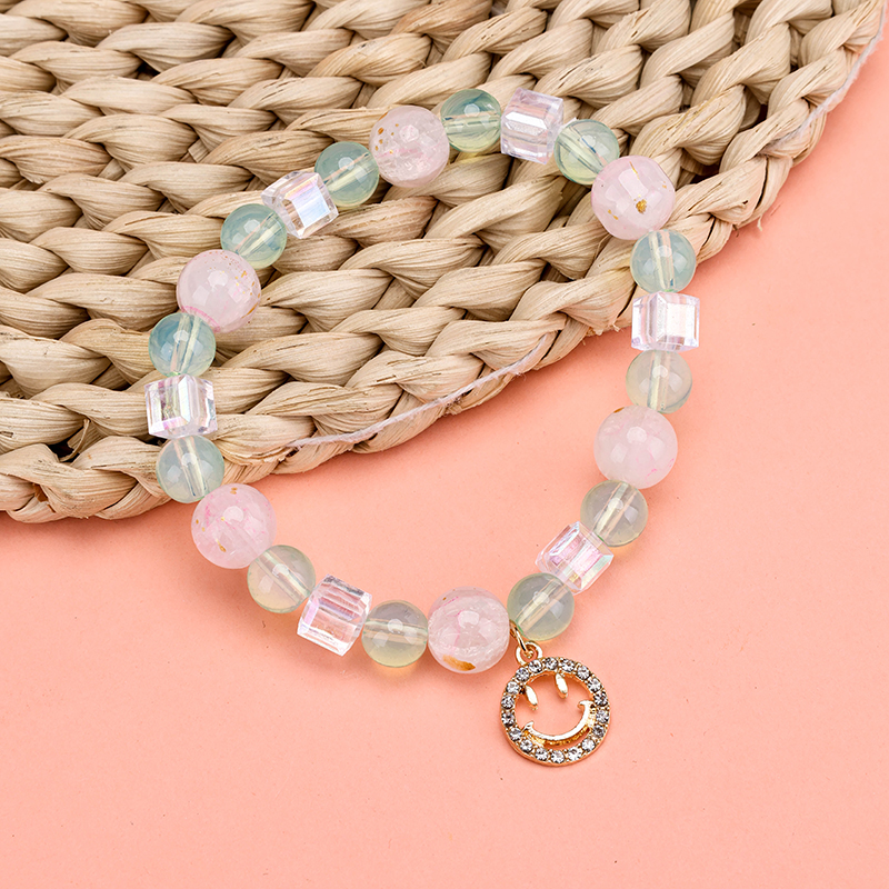 Rhinestone Crystal Beaded Bracelet Plastic Glass