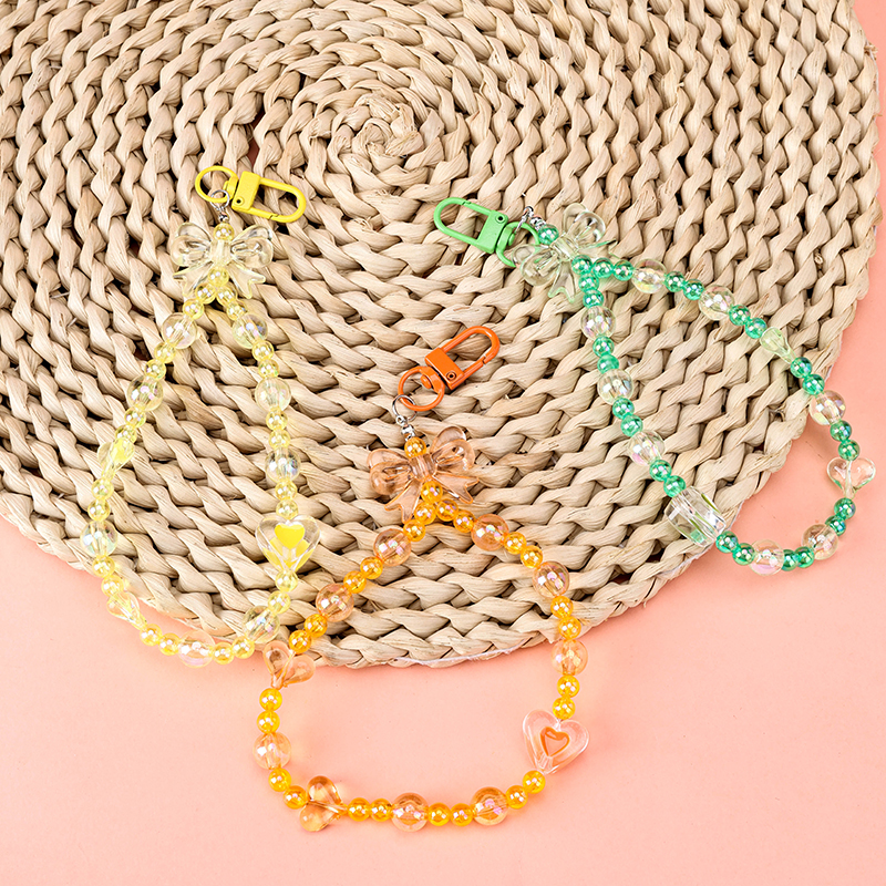 Bow Tie Bead Phone Strap Bag Charm