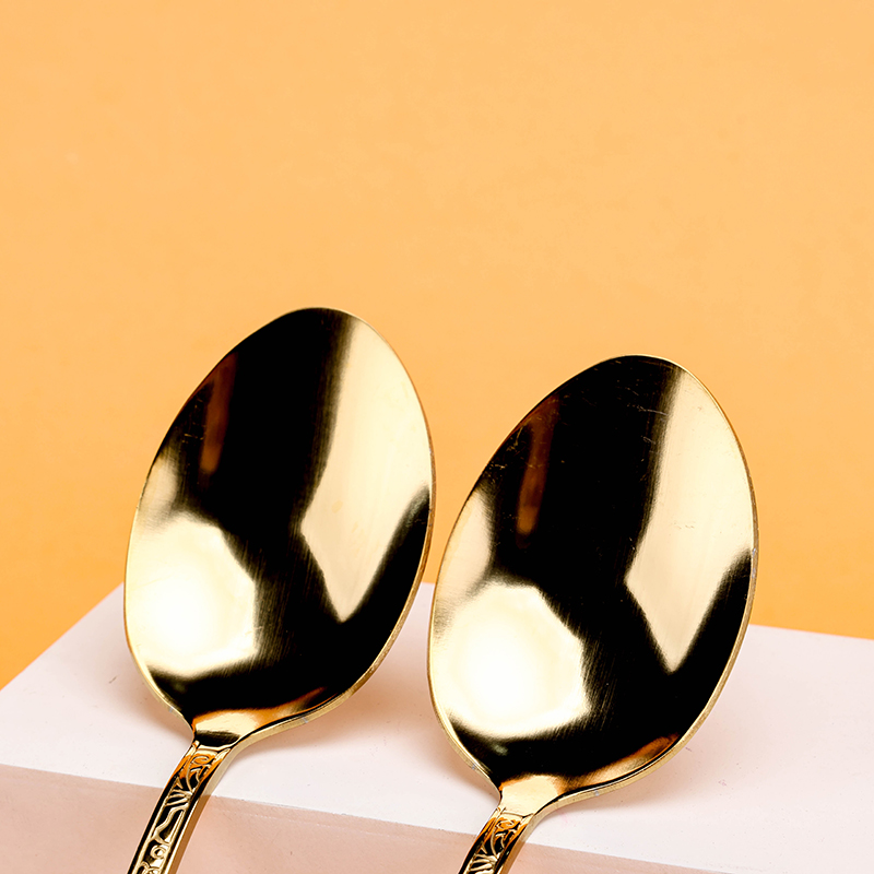Golden Stainless Steel Pointed Spoon