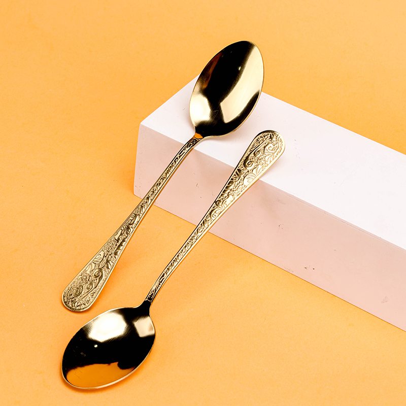 Golden Stainless Steel Pointed Spoon