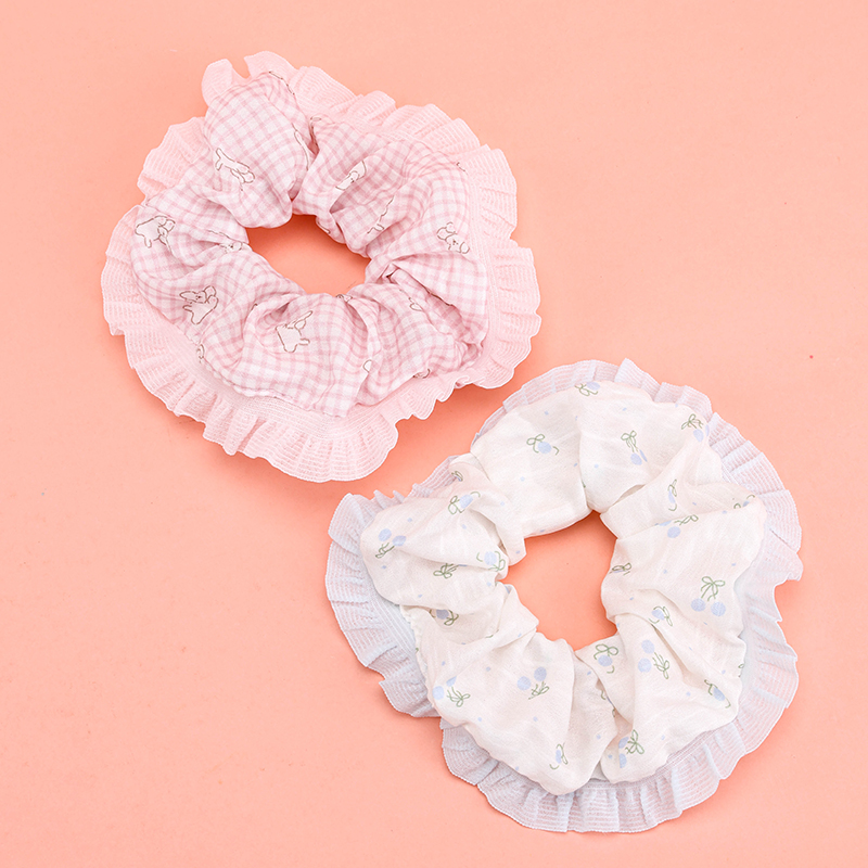 Printed Skirt Nylon Polyester Hair Scrunchie 4012102022