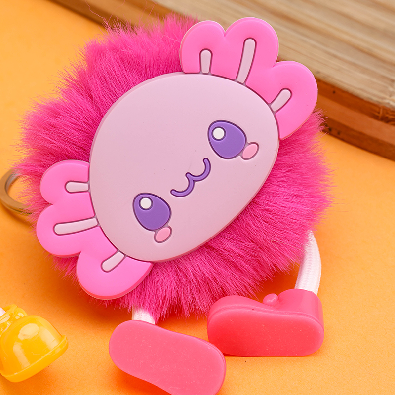 Furry Plush Bag Charm with Pendant 4041801906