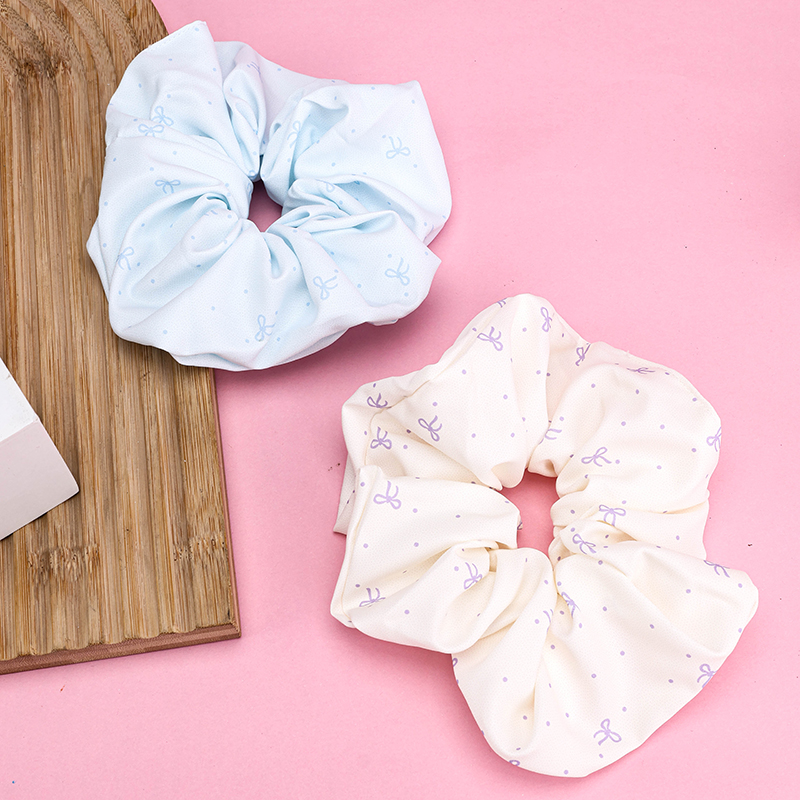 Fresh Bow Printed Polyester Hair Scrunchie 4012102048