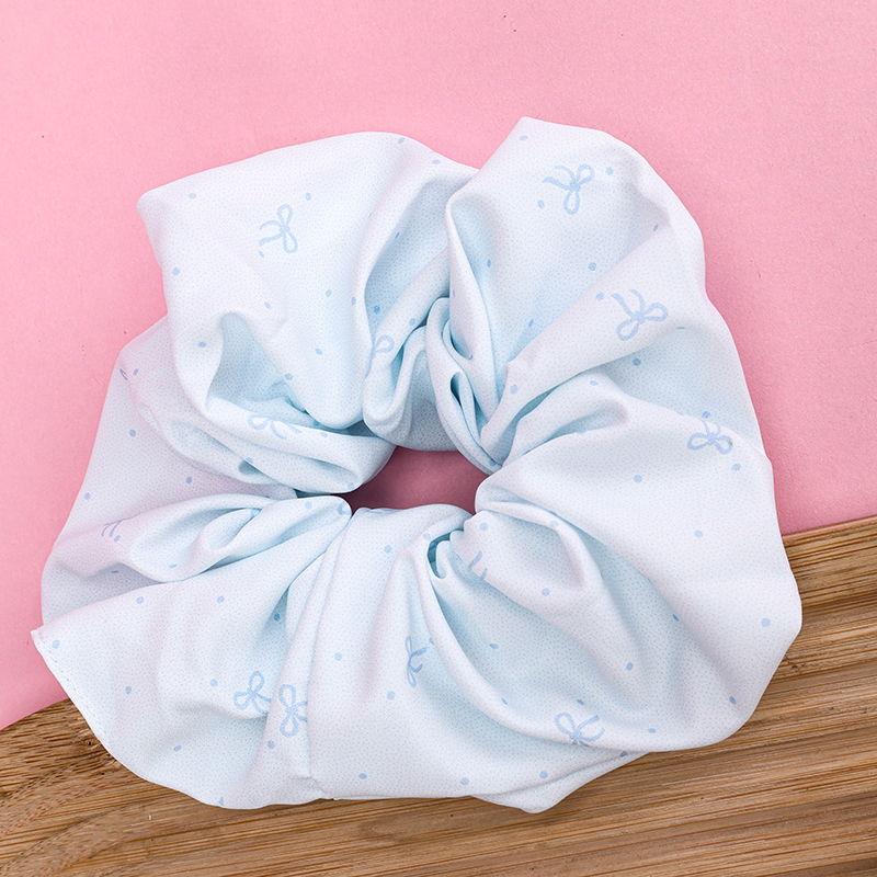 Fresh Bow Printed Polyester Hair Scrunchie 4012102048