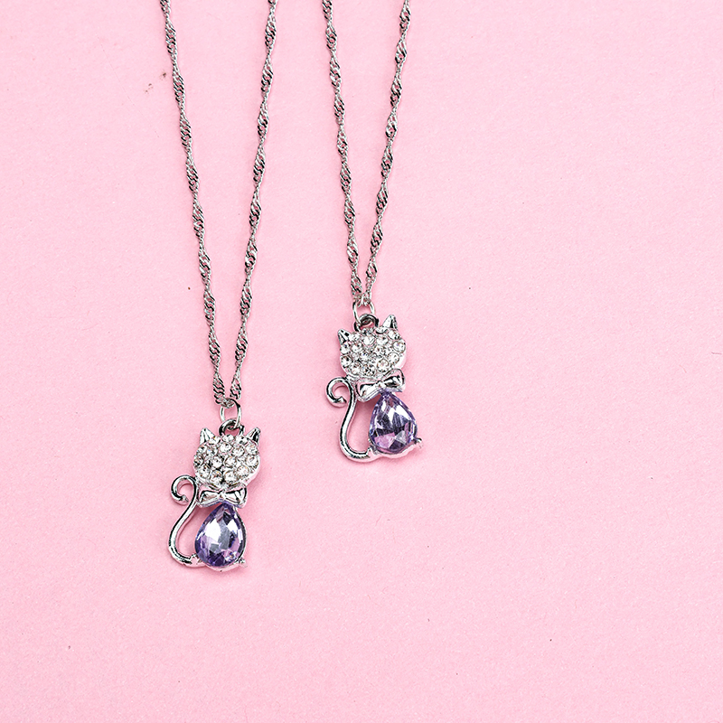 Rhinestone Cat Necklace