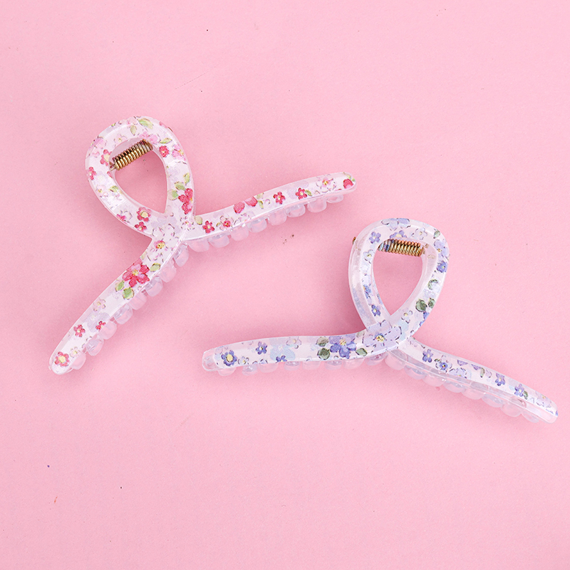 11 cm PS Large Hair Claw Clip Floral