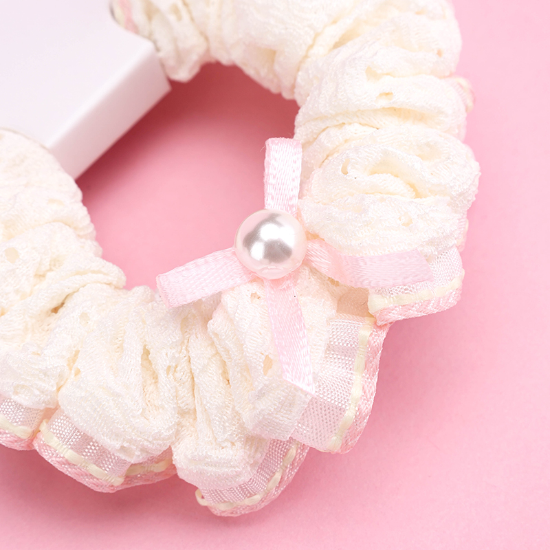Basket Pack Pearl Bow Small Intestinal Hair Elastic