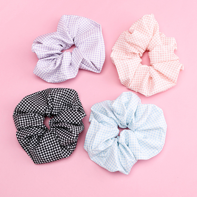 Plaid Polyester Hair Scrunchie 4012102044