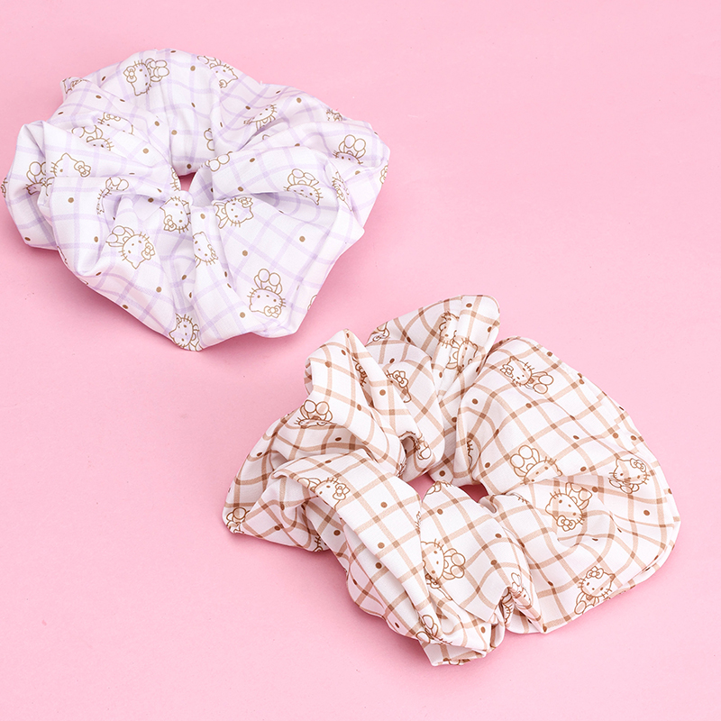 Wave Dot Plaid KT Cat Bow Hair Elastic Polyester