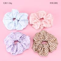 Bow Check Large Polyester Hair Scrunchie 4012102047