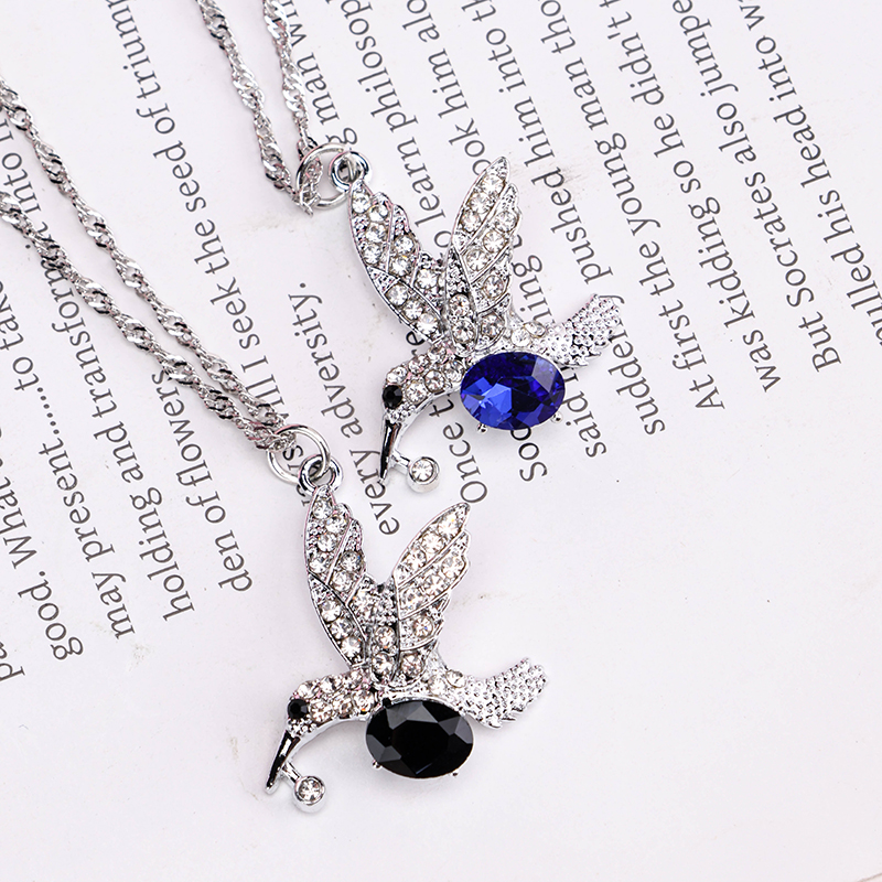 Rhinestone Flying Bird Necklace