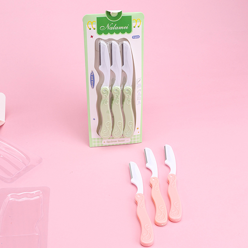YH-407 Folding Eyebrow Razor 3-Pack