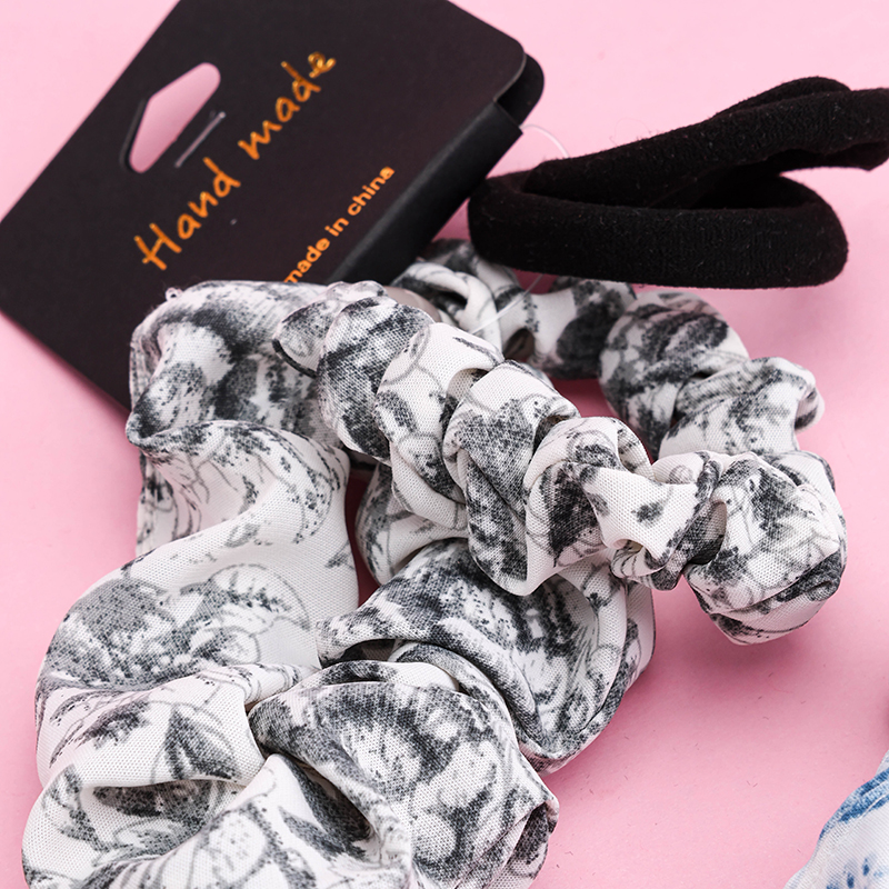 Ink Printed Scrunchie Set