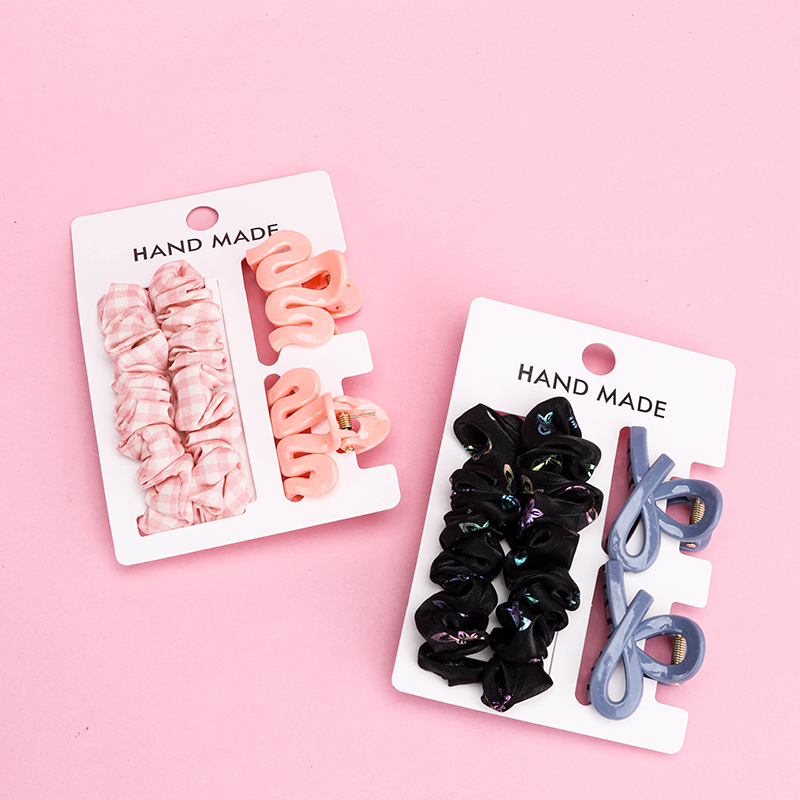 New Intestinal Ring Small Claw Combination Polyester Hair Scrunchie 4012102033