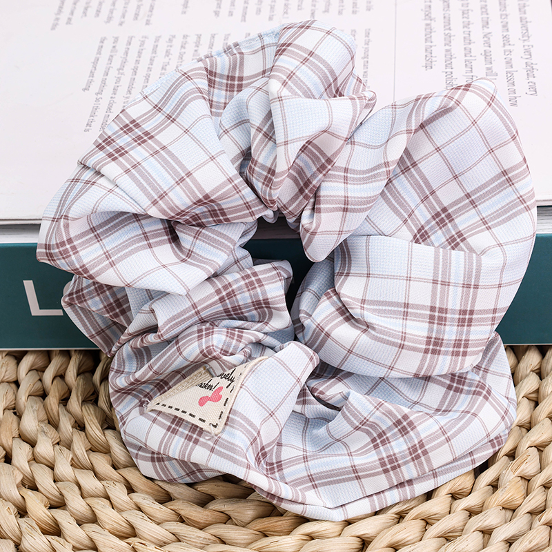 Colour Labeling Check Large Bowel Ring Polyester Hair Scrunchie 4012102051
