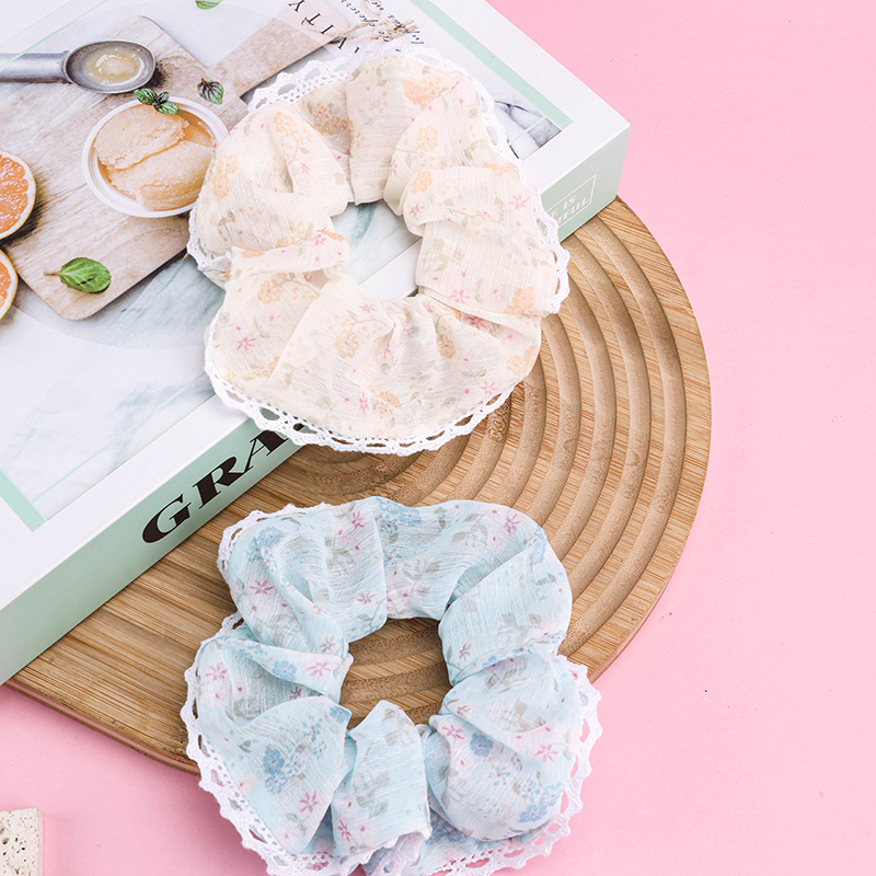 Gauze Floral Lace Scrunchie 4012102052