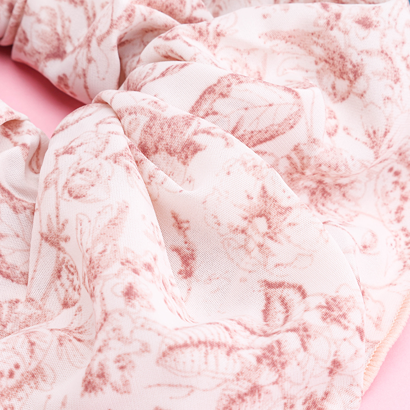 Simple French-Style Edges Large Bowel Ring Polyester Hair Scrunchie 4012102053