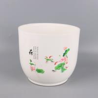 HC636白印花花盆 2