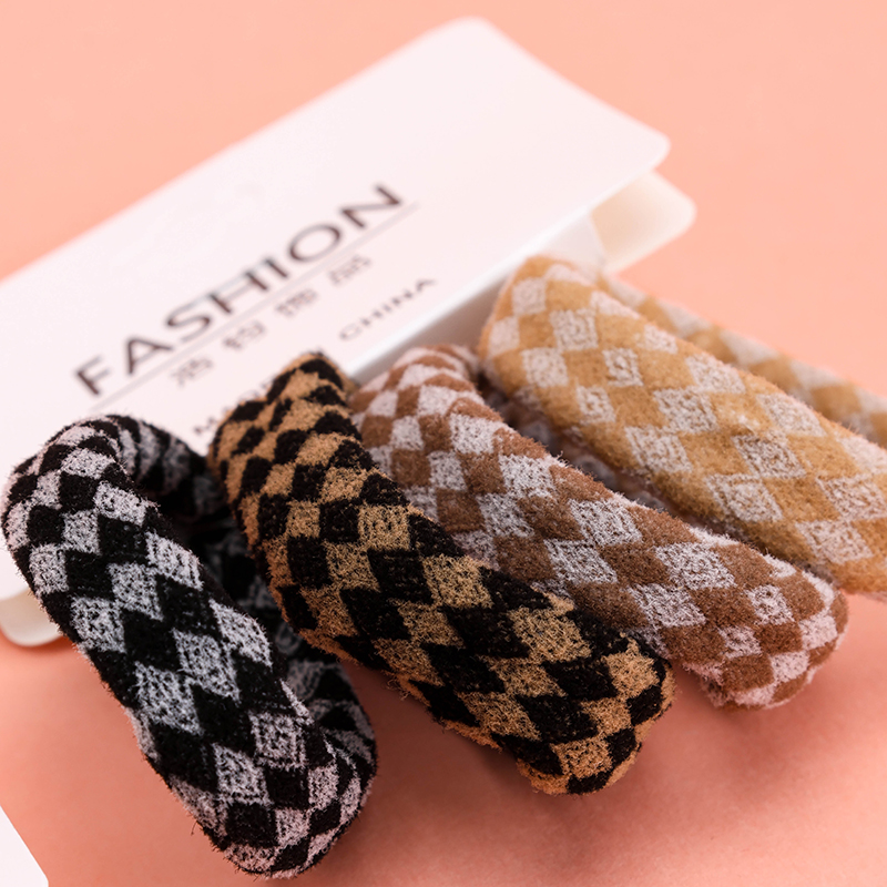 Four Deep Color Elevator Rubber Hair Bands Nylon