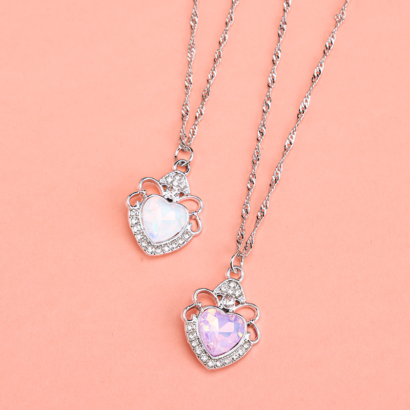 Crown Heart Crystal Necklace
