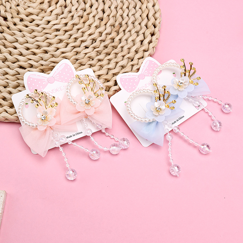 Boxed Bow Pendant Duckbill Hair Clip Alloy Polyester 4010402887