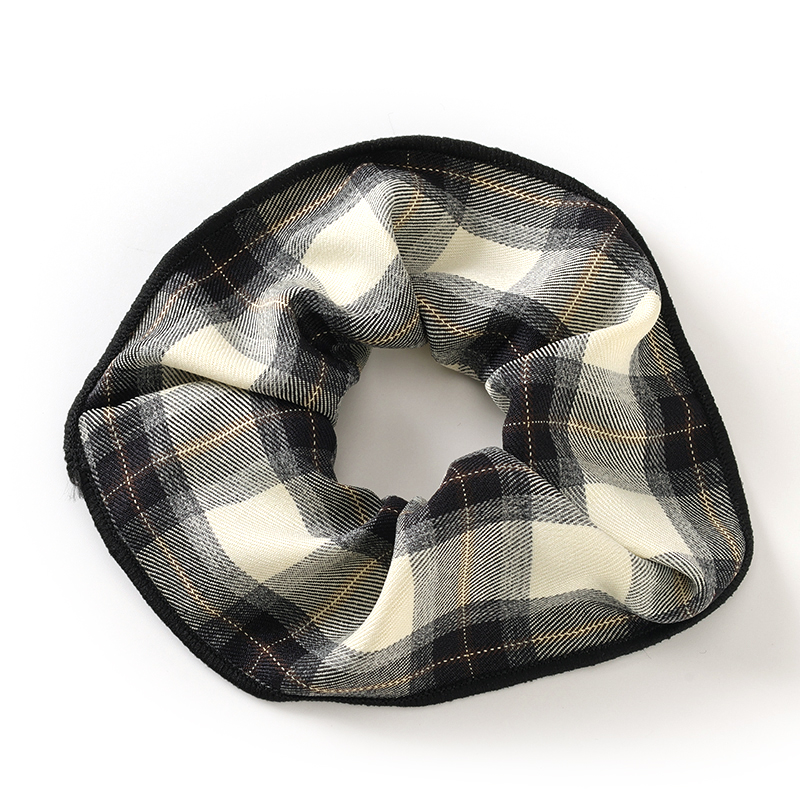 Boxed Retro Plaid Large Bowel Ring Nylon/Polyester Hair Scrunchie 4012102061