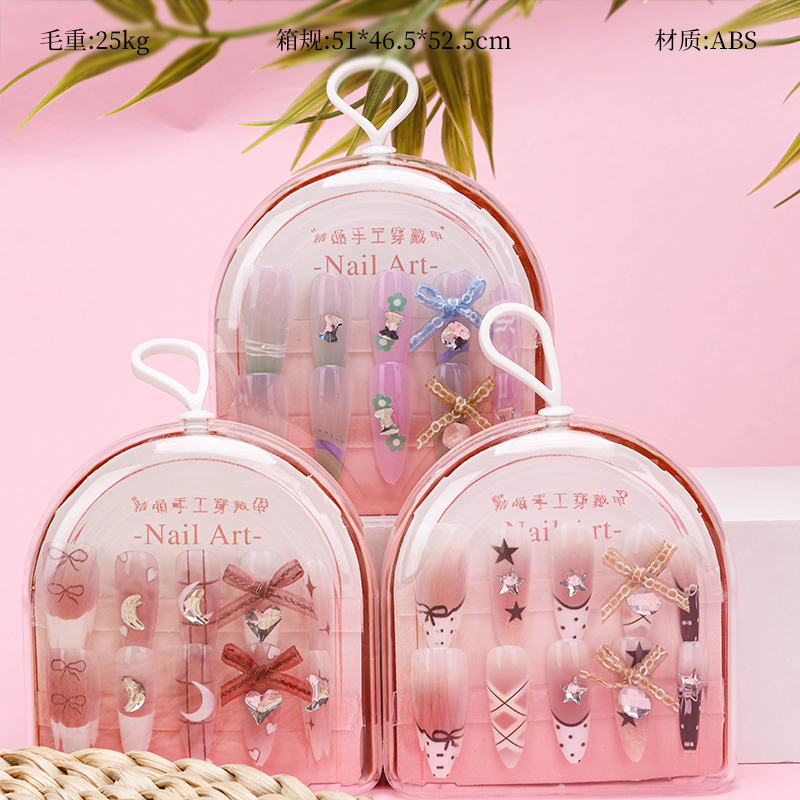 Crystal Accent False Nails
