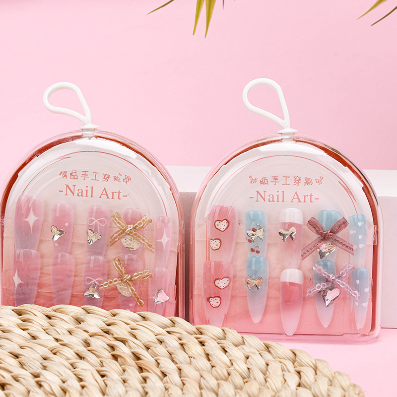 Crystal Accent False Nails