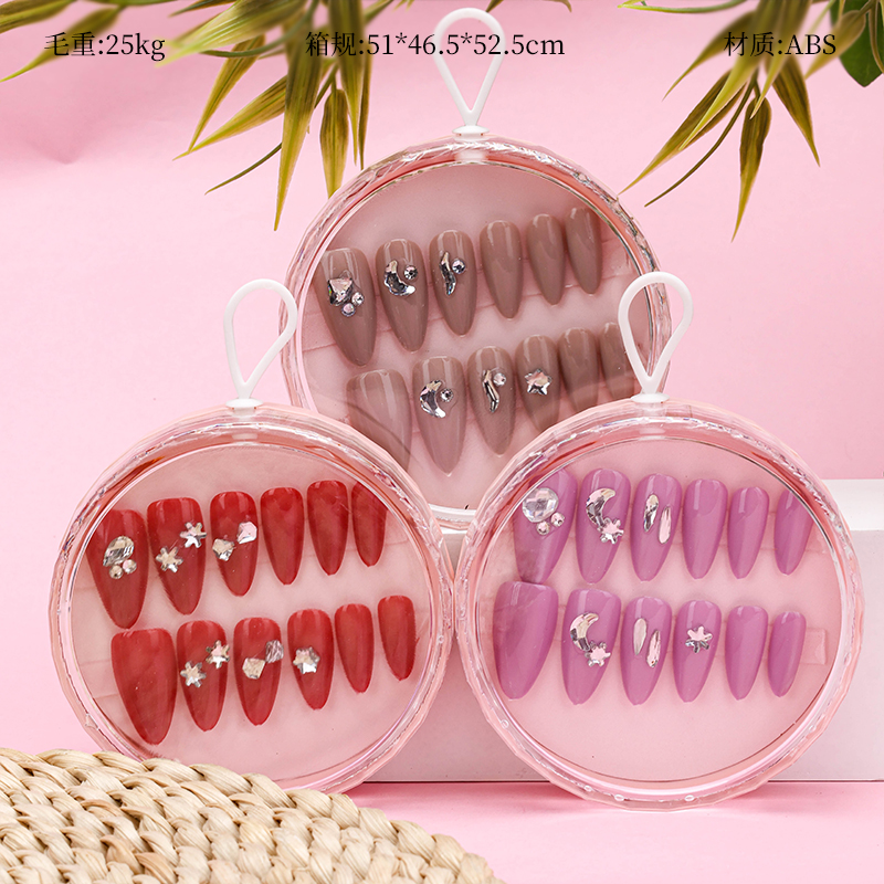 Zircon Cat Eye False Nails