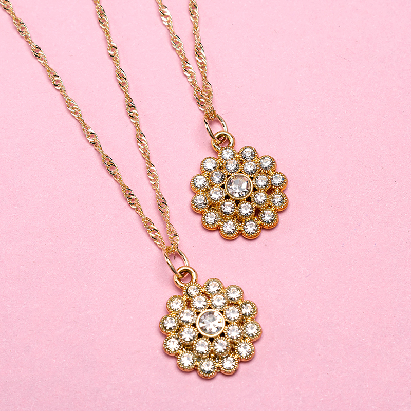 Full Diamond Wave Necklace