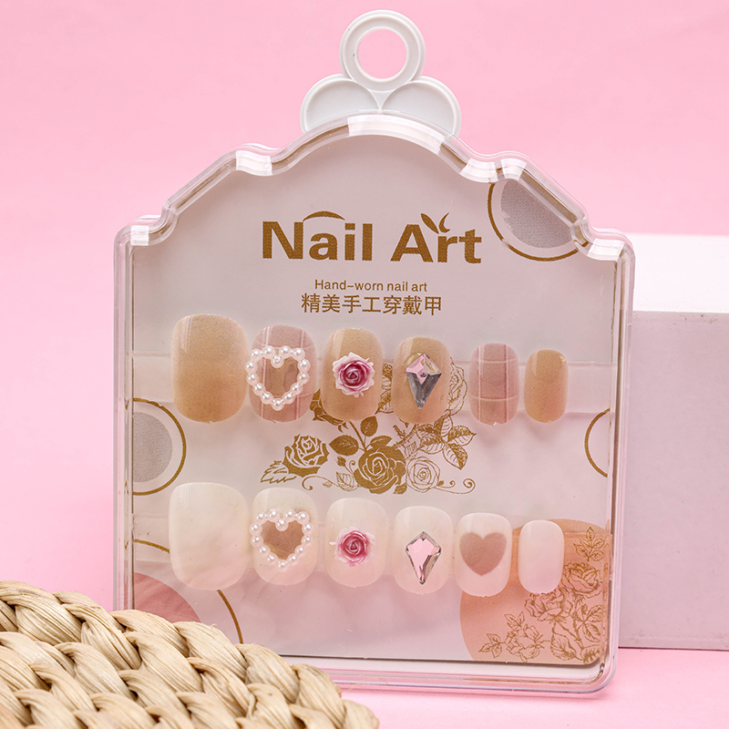 Kids Rhinestone False Nails