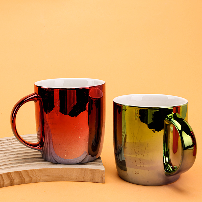 HXX-004 Plating Drum Type Ceramic Cup Pattern Random 1200200283