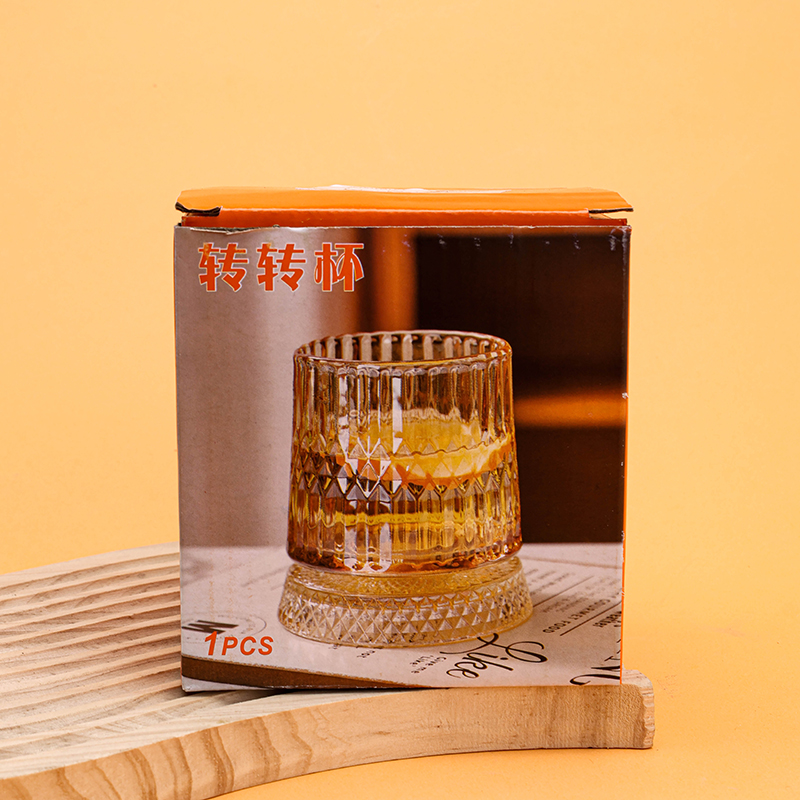 Rotating Glass Cup with Base