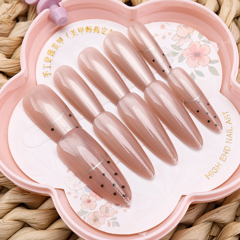 Cat Eye Print Long False Nails ZJ1017