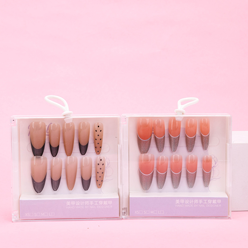 Cat Eye Print Long False Nails ZJ1019