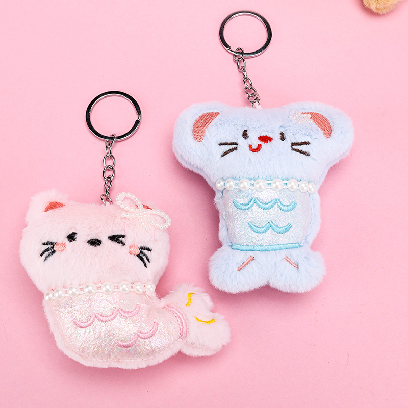 Plush Pearl Mermaid Bag Charm