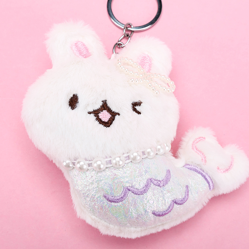 Plush Pearl Mermaid Bag Charm