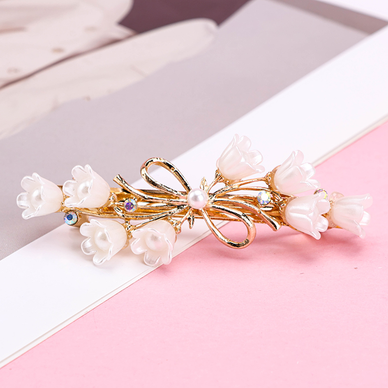 8cm Alloy Lily of the Valley Hair Barrette 4010600060