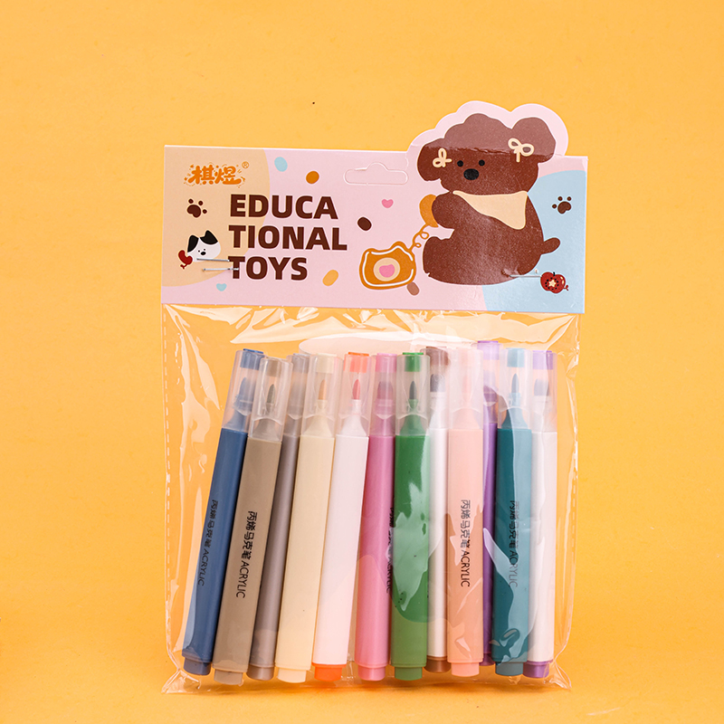 Qiyu 12-Pack Thick Acrylic Markers