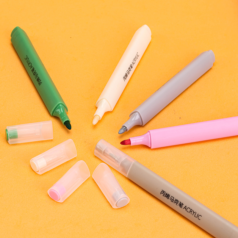 Qiyu 12-Pack Thick Acrylic Markers