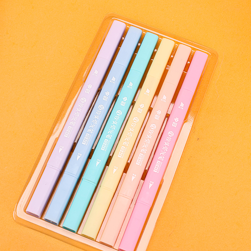 6 Piece Soft Tip Highlighter Set