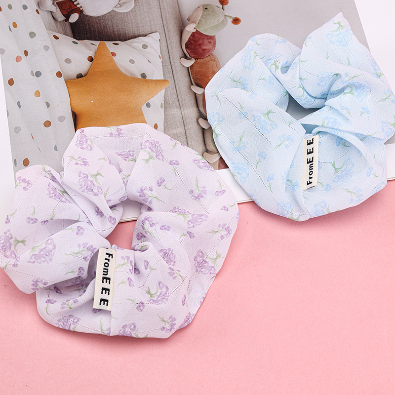Floral Circle Cloth Hair Tie