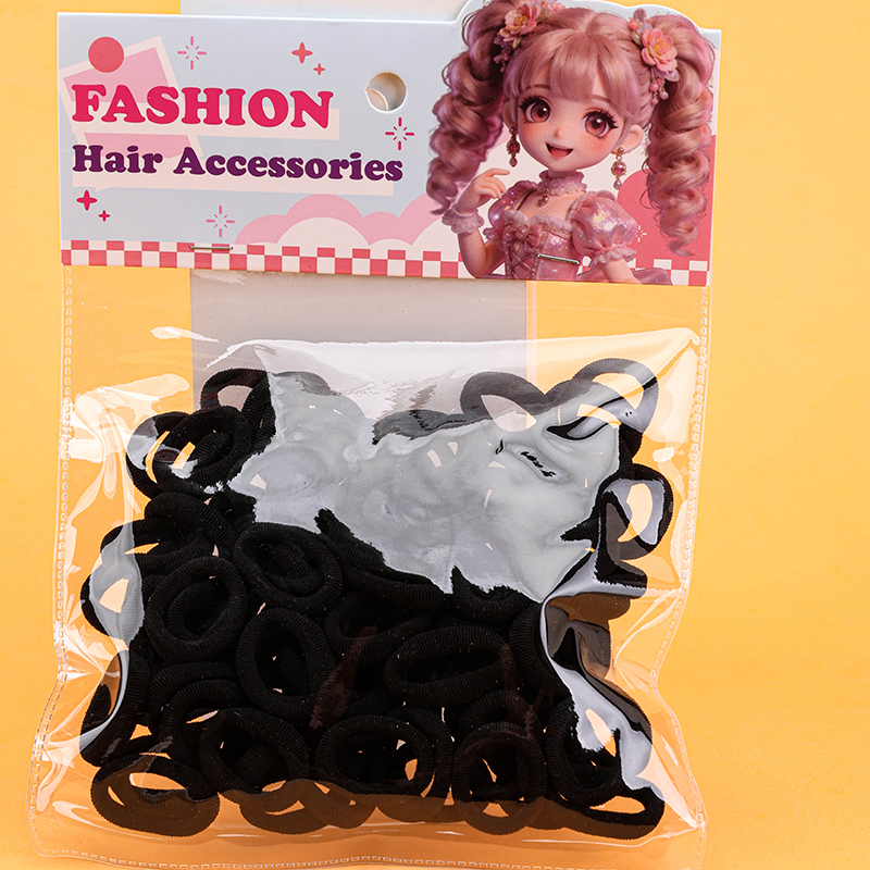 Sweetheart Princess Towel Ring Hair Elastic Black Spandex