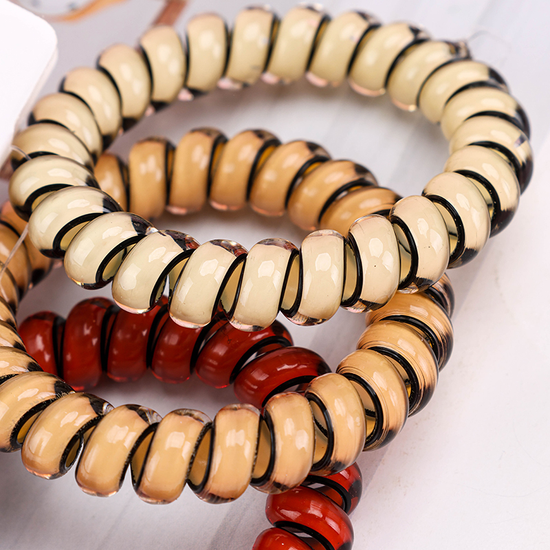 3 New Style Telephone Cord Hair Ties