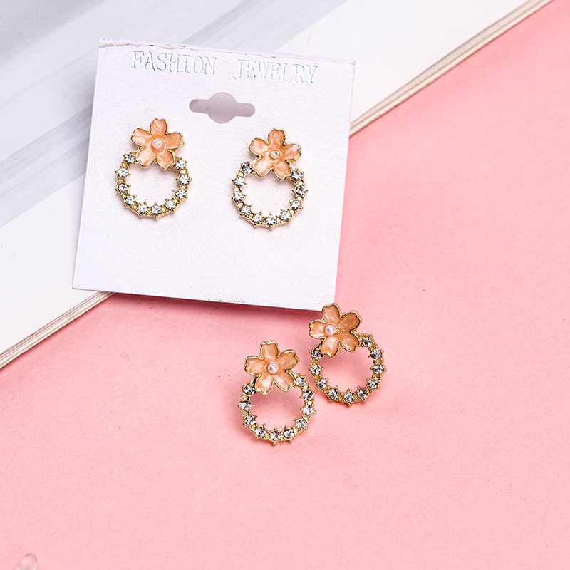 Micro Set Enamel Wreath Ear Studs