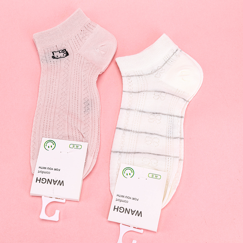 Wanghong Women's Mesh Boat Socks Cotton 4041400812