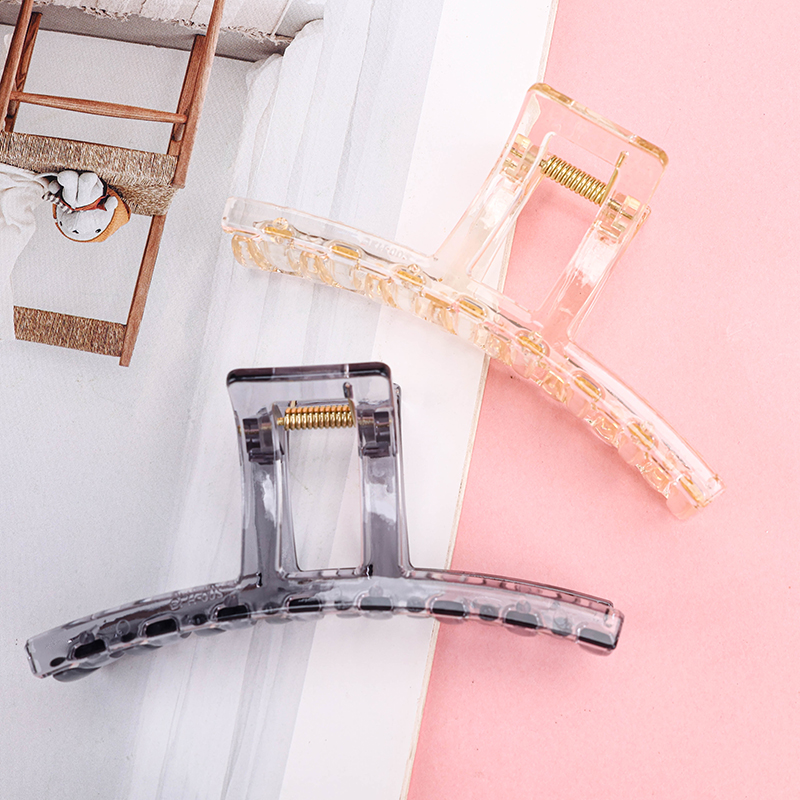 11 cm Plastic Hair Claw Clip Coffee Straight 4011801332